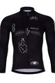 HOLOKOLO Zimowa kolarska koszulka i spodnie - BLACK OUT WINTER - biały/czarny