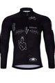 HOLOKOLO Zimowa koszulka kolarska z długim rękawem - BLACK OUT WINTER - czarny