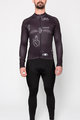 HOLOKOLO Zimowa koszulka kolarska z długim rękawem - BLACK OUT WINTER - czarny