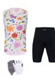 HOLOKOLO Kolarski mega zestaw - FLORAL ELITE LADY - biały/czarny/kolorowy
