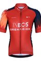 BONAVELO Koszulka kolarska z krótkim rękawem - INEOS 2025 KIDS - czerwony/niebieski