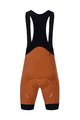 HOLOKOLO Krótkie spodnie kolarskie z szelkami - ELITE - czarny/brązowy