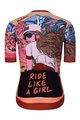 HOLOKOLO Koszulka kolarska z krótkim rękawem - FREE ELITE LADY - pomarańczowy/kolorowy