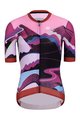 HOLOKOLO Krótka koszulka kolarska i spodenki - SUNSET ELITE LADY - kolorowy/czarny/różowy