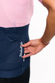 HOLOKOLO Koszulka kolarska z krótkim rękawem - VIBES LADY - niebieski/różowy
