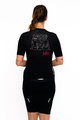 HOLOKOLO Koszulka kolarska z krótkim rękawem - SUPPORT ELITE LADY - różowy/biały/czarny