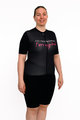 HOLOKOLO Koszulka kolarska z krótkim rękawem - CYCLIST ELITE LADY - różowy/czarny/biały