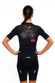 HOLOKOLO Koszulka kolarska z krótkim rękawem - ICON ELITE LADY - czarny/biały/różowy