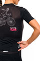 HOLOKOLO Koszulka kolarska z krótkim rękawem - ICON ELITE LADY - czarny/biały/różowy