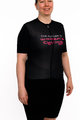 HOLOKOLO Koszulka kolarska z krótkim rękawem - FUTURE ELITE LADY - biały/czarny/różowy