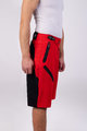 HOLOKOLO Krótkie spodnie kolarskie bez szelek - TRAILBLAZE - czerwony