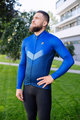 HOLOKOLO Zimowa koszulka kolarska z długim rękawem - ARROW WINTER - niebieski