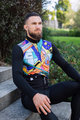 HOLOKOLO Zimowa koszulka kolarska z długim rękawem - FANTASY WINTER - czarny/kolorowy