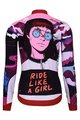 HOLOKOLO Zimowa koszulka kolarska z długim rękawem - SUNSET LADY WINTER - kolorowy