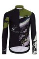 HOLOKOLO Koszulka kolarska z długim rękawem i spodnie - CAMOUFLAGE WINTER - czarny/zielony
