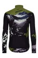 HOLOKOLO Koszulka kolarska z długim rękawem i spodnie - CAMOUFLAGE WINTER - czarny/zielony