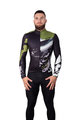 HOLOKOLO Zimowa koszulka kolarska z długim rękawem - CAMOUFLAGE WINTER - zielony/czarny