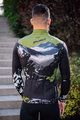 HOLOKOLO Zimowa koszulka kolarska z długim rękawem - CAMOUFLAGE WINTER - zielony/czarny