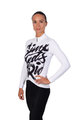 HOLOKOLO Zimowa koszulka kolarska z długim rękawem - STREETBEAT LADY WNT - biały/czarny