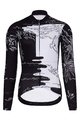HOLOKOLO Zimowa koszulka kolarska z długim rękawem - VENTURE LADY WINTER - biały/czarny