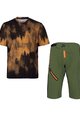 HOLOKOLO Kolarska koszulka i spodnie MTB - NIGHTFALL MTB - pomarańczowy/zielony/czarny