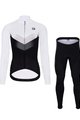 HOLOKOLO Koszulka kolarska z długim rękawem i spodnie - ARROW LADY WINTER - czarny/biały