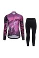 RIVANELLE Kolarska kurtka zimowa ze spodniami - ROSESCAPE WINTER - fioletowy/czarny