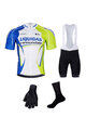 BONAVELO Kolarski mega zestaw - LIQUIGAS CANNONDALE - czarny/zielony/biały/niebieski