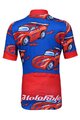 HOLOKOLO Krótka koszulka kolarska i spodenki - CARS - czerwony/czarny/niebieski
