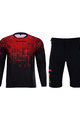 HOLOKOLO Kolarska koszulka i spodnie MTB - INFRARED MTB LONG  - czerwony/czarny