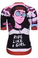 RIVANELLE BY HOLOKOLO Krótka koszulka kolarska i spodenki - SUNSET ELITE LADY LI - czarny/kolorowy/różowy