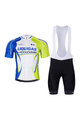 BONAVELO Krótka koszulka kolarska i spodenki - LIQUIGAS CANNONDALE - niebieski/zielony/czarny