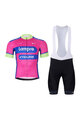 BONAVELO Krótka koszulka kolarska i spodenki - LAMPRE - różowy/czarny