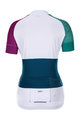 HOLOKOLO Krótka koszulka kolarska i spodenki - ENGRAVE LADY - biały/kolorowy/niebieski/czarny/fioletowy
