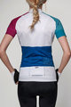 HOLOKOLO Krótka koszulka kolarska i spodenki - ENGRAVE LADY - biały/kolorowy/niebieski/czarny/fioletowy