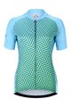 HOLOKOLO Koszulka kolarska z krótkim rękawem - DAYBREAK LADY - niebieski/zielony