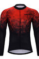 HOLOKOLO Koszulka kolarska z długim rękawem i spodnie - FROSTED SUMMER - czerwony/czarny