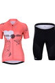 HOLOKOLO Krótka koszulka kolarska i spodenki - RAZZLE DAZZLE LADY - różowy/kolorowy
