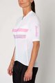 HOLOKOLO Koszulka kolarska z krótkim rękawem - SPORTY LADY - biały/różowy