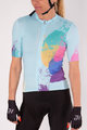 HOLOKOLO Koszulka kolarska z krótkim rękawem - SURPRISED ELITE LADY - fioletowy/żółty/różowy/zielony/jasnoniebieski
