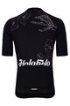 HOLOKOLO Koszulka kolarska z krótkim rękawem - CRAZY ELITE - czarny/biały