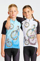 HOLOKOLO Koszulka kolarska z krótkim rękawem - BIKERS KIDS - niebieski/czarny