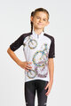 HOLOKOLO Koszulka kolarska z krótkim rękawem - RIDERS KIDS - czarny/biały