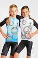 HOLOKOLO Koszulka kolarska z krótkim rękawem - RIDERS KIDS - czarny/biały