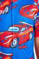 HOLOKOLO Koszulka kolarska z krótkim rękawem - CARS KIDS - czerwony/niebieski