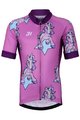 HOLOKOLO Koszulka kolarska z krótkim rękawem - UNICORNS KIDS - różowy/kolorowy