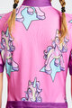 HOLOKOLO Koszulka kolarska z krótkim rękawem - UNICORNS KIDS - różowy/kolorowy