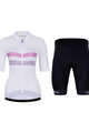 HOLOKOLO Krótka koszulka kolarska i spodenki - SPORTY LADY - czarny/biały/różowy