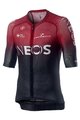 CASTELLI Koszulka kolarska z krótkim rękawem - INEOS 2020 - czarny/czerwony