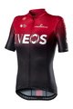 CASTELLI Koszulka kolarska z krótkim rękawem - INEOS 2020 LADY - czarny/czerwony
